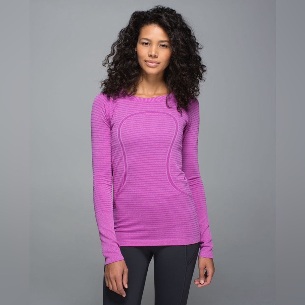 EUC Lululemon Swiftly Tech Long Sleeve Purple size 4